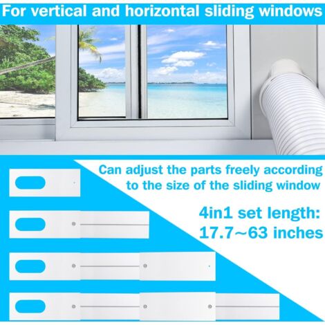 4PCS Fenêtre Glissière Kit Plaque Adaptateur Pr Portable