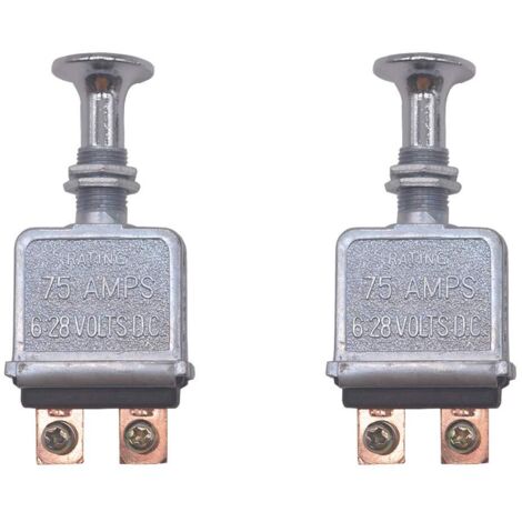 2 Pcs Heavy Duty Push-Pull Switch On/Off 75 AMP 6-28V D.C.