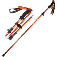 Bâtons De Randonnée Réglables En Aluminium - 60-135 Cm - Anti-Choc - Pour Trekking Et Marche Nordique - Homme Et Femme