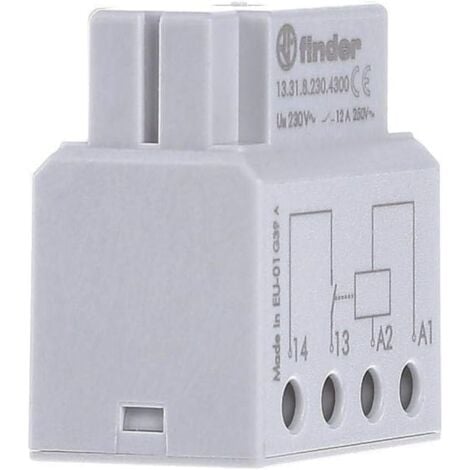 Relais à encastrer en Boîte Monostable 1 NO 230 Vac 12 A sous 250 Vac1 FINDER 133182304300