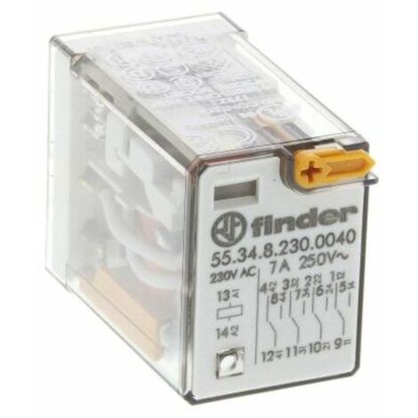 Relais de puissance 4 RT, bobine 230V FINDER 553482300040
