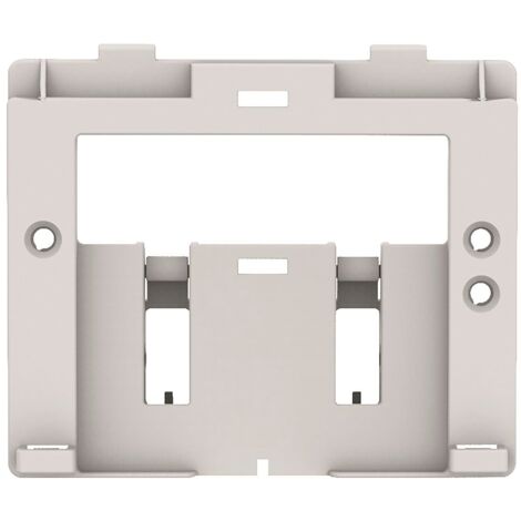 Siamp – Cadre de fixation et bras de déclenchement pour plaque de commande WC – Dimensions 14,1 x 16,9 cm – Entraxe 6,5 cm – Coloris blanc