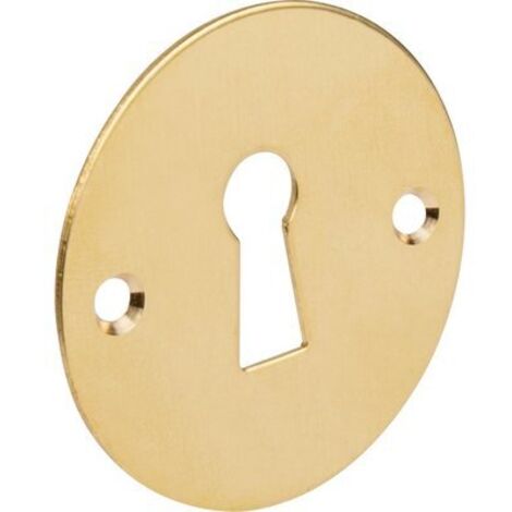 Duval – Rosace ronde laiton poli 45mm – Diamètre intérieur 14mm – Fixation à vis – Pour poignées de porte – Design élégant (1/2)