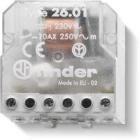 Finder – Télérupteur 1NO 10A 230V AC – Bornes à cage – Pour tableau électrique – Installation facile dans espaces confinés