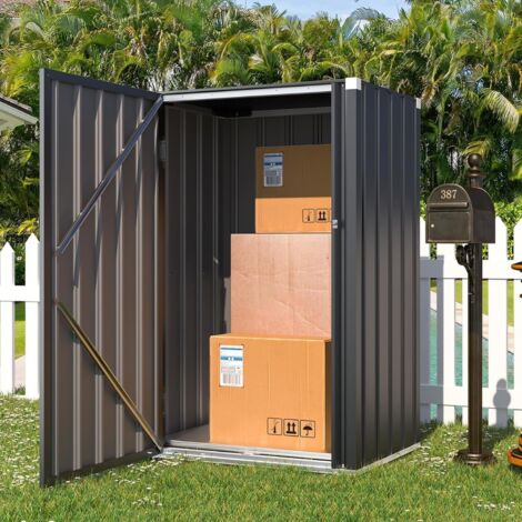 YODOLLA Gartenschrank, 144 x 76 x 55 cm Wetterfest Outdoor-Schrank mit verstellbaren Regalen & Doppeltüren (1/5)