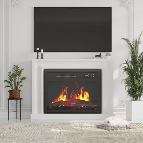 YODOLLA 23 Zoll Einbauelektrokamin, 7 Farben Flammen und 5 Stufen Dynamische Flamme, 2-stufige Heizung, LED Feuereffekt für Wohnzimmer