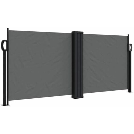 INLIFE Seitenmarkise Anthrazit 200x500 Cm - Ausziehbarer Sichtschutz Für Terrasse & Garten