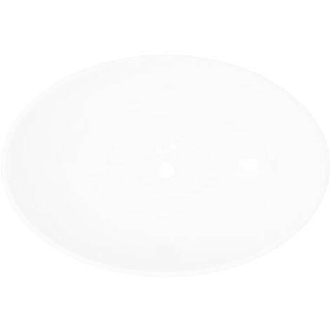 Produktbild von OVAL KERAMIK WASCHSCHALE Aufsatzwaschbecken Aufsatzwaschtisch Waschbecken Weiß 126143018789