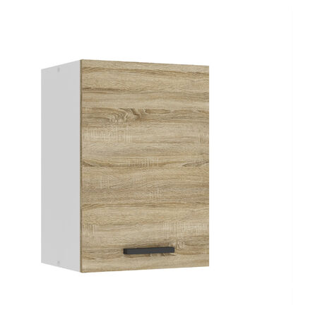 BELINI Meuble Haut Cuisine SG40 I Meubles de Cuisine - Mural, Rangements, 1 Porte I Taille: 29,6 x 40 x 58 cm I Armoire Murale avec Poignée en Métal I Couleur: chêne Sonoma (1/5)