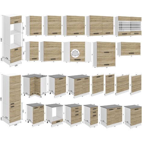BELINI  Habillage de Porte Lave Vaisselle  Meuble Lave Vaiselle I Accessoire pour Lave-Vaisselle Cuisine  1,6 x 60 x 71,5 cm I Couleur: chêne Sonoma