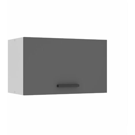 BELINI Meuble Haut Cuisine SGP60 I Meubles de Cuisine - Mural, Rangements, 1 Porte I Taille: 29,6 x 60 x 36 cm I Armoire Murale avec Poignée en Métal I Couleur: Argent Mat (1/5)