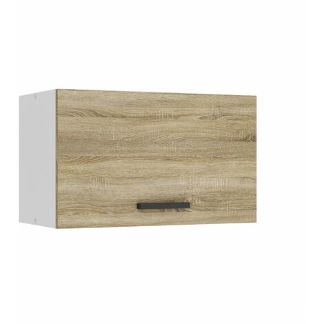 BELINI Meuble Haut Cuisine SGP60 I Meubles de Cuisine - Mural, Rangements, 1 Porte I Taille: 29,6 x 60 x 36 cm I Armoire Murale avec Poignée en Métal I Couleur: chêne Sonoma (1/5)