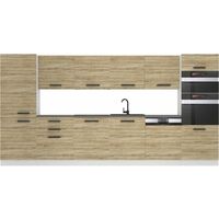 Belini Cuisine Equipee Complete Naomi Muebles de Cuisine Complets - 360 cm. Cuisine Complete sans Plan de Travail, chêne Sonoma