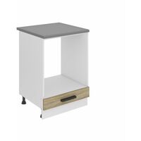 BELINI Meuble Cuisine Bas avec Plan de Travail SDP I Meubles de Cuisine - Taille: 51,6 x 60 x 85 cm I Petit Meuble Cuisine - sans Porte I Couleur : chêne Sonoma
