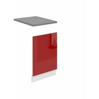 BELINI Habillage de Porte Lave Vaisselle PO45 Meuble Lave Vaisselle avec Plan de Travail I Accessoire pour Lave-Vaisselle Cuisine - Teille: 1,6 x 45 x 57 cm I Couleur: Rouge très Brillant