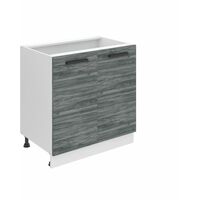 BELINI Meuble Cuisine Bas sans Plan de Travail SD I Meubles de Cuisine - Taille: 51,6 x 80 x 82 cm I Petit Meuble Cuisine - 2 Portes I Couleur : chêne Glamour
