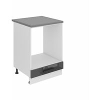 BELINI Meuble Cuisine Bas avec Plan de Travail SDP I Meubles de Cuisine - Taille: 51,6 x 60 x 85 cm I Petit Meuble Cuisine - sans Porte I Couleur : Argent très Brillant