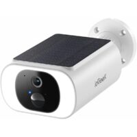 iegeek 2K Sicherheits-Outdoor-Überwachungskamera mit Solarpanel-Batterie, Outdoor-Solar-Überwachungskamera mit Scheinwerfer, PIR-Bewegungserkennung, 2,4 GHz WiFi, 6S Cloud-Speicherzyklus, kein Abonnem