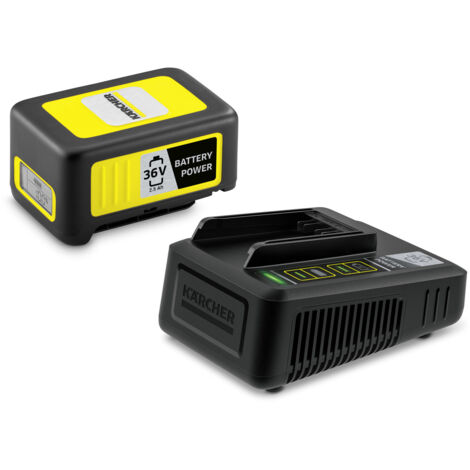 KARCHER Starter Kit Battery 36/25: Batteria 36/25 + Caricabatterie rapido - compatibili con tutte le macchine con batteria 36V