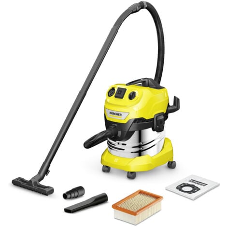 KARCHER Bidone aspiratutto solido liquidi WD 4 P S V-20/5/22 - Potenza allacciata: 1000 W - Capacità vano raccolta: 20 l - Materiale vano di raccolta: Acciaio inox