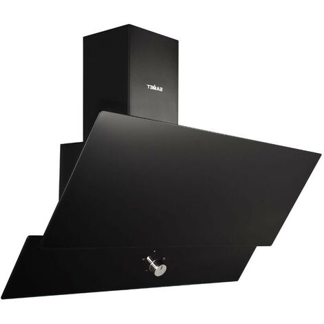 Campana extractora mural de 90 cm con cristal y cuerpo negro - TURBINE 90 Samet (1/3)
