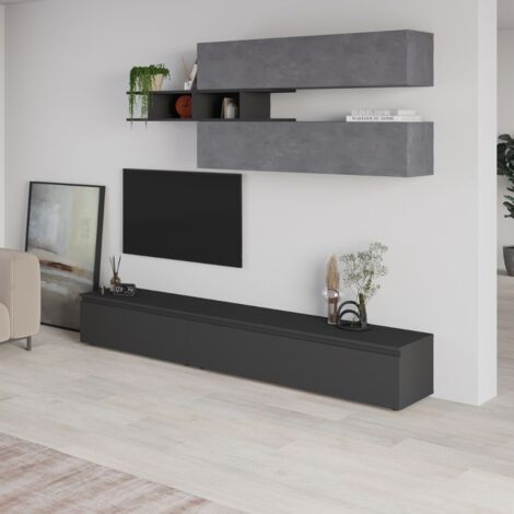 Sistema de pared de cemento y antracita 250x206H cm - Cant (1/5)