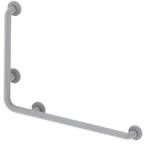 Pasamanos esquinero de seguridad para baño blanco 78 cm (1/3)