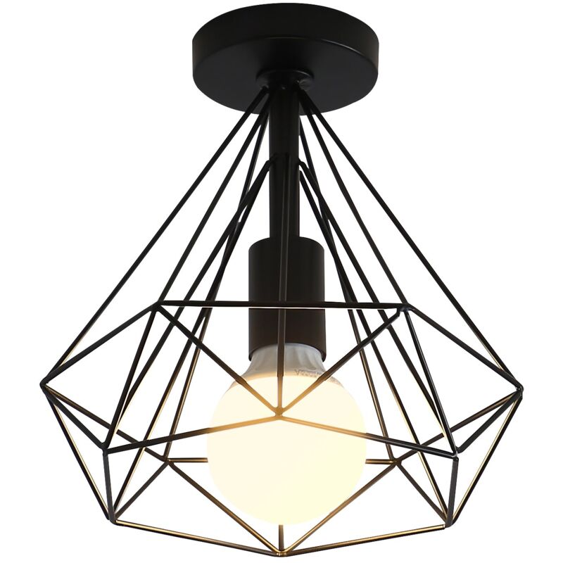 FER ABAT-JOUR STYLE Industriel Ampoule Cage Métal Hanging Ombre Légère EUR 30,48 - FR