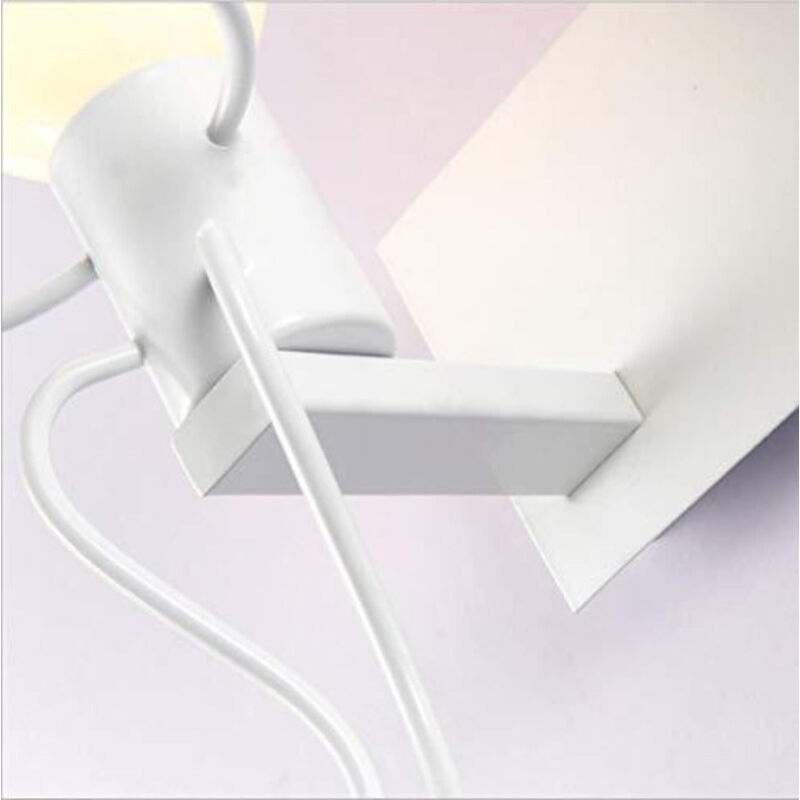 Applique Murale Robot, Applique Murale Noir Créative Style Contemporain et Rétro, Lumière murales pour Chambre Chevet Chambre d'enfants Couloir Escalier (Blanc) 2