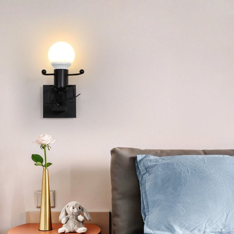 Applique Murale Vintage, Lampe Murale Industrielle, E27 Lampe Moderne Pour Couloir Cuisine Chambre 3