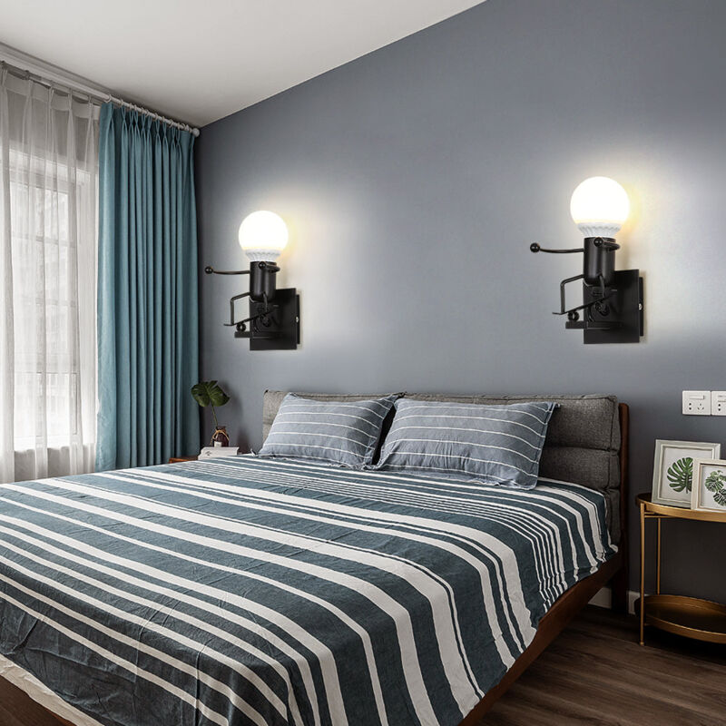 Applique Murale Vintage, Lampe Murale Industrielle, E27 Lampe Moderne Pour Couloir Cuisine Chambre 4