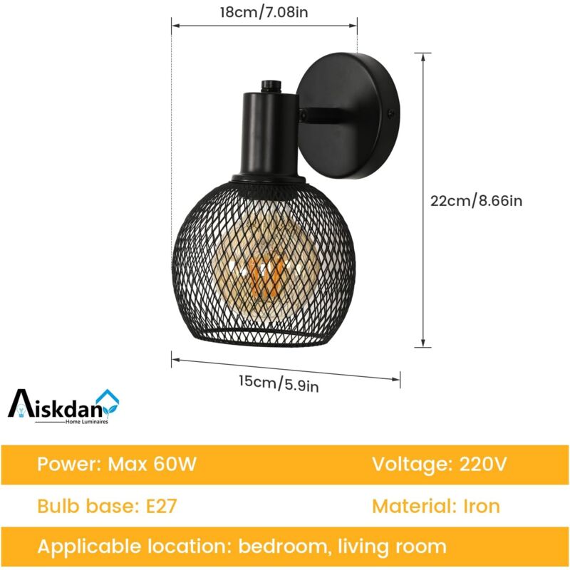 Douille Murale E27/E27 Réglable 180° - Support Lampe Fer Doré Pour Salle De Bain, Chambre (or) - 10