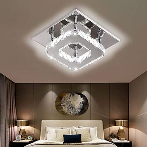 Plafoniera In Cristallo Da 48 W, Moderna Plafoniera A LED Con Telecomando Lampadario Rotondo A Led A Risparmio Energetico Luce Calda 3000 K 40 Cm 97260197