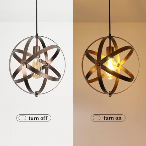 Suspension Luminaire Industrielle Lustre Industriel Suspension Lampe Abat-jour Lustre Avec Douille E27 Applique Cuisine Bar Table de Salle à manger Salon Chambre Loft Couloir Foyer Escalier Lustre