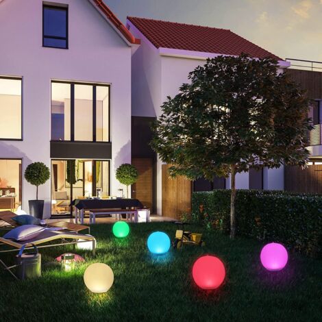 34CM Lampe Solaire Flottante,Globe Solaire à LED étanche IP67, Boule Lumineuse 4 Modes, Lampe de Nuit à DEL Changeante de Couleur Extérieure, Décor de Fête Pour Piscine, Plage, Jardin, Pelouse(2Pcs)