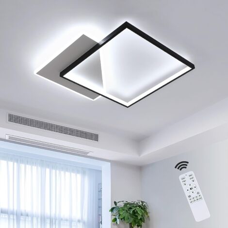 GOECO Plafonnier LED 32W Moderne Blanc Froid 6000K Carré Lampe De Plafond Pour Salon Chambre A Coucher Salle A Manger Bureau Blanc 89721895
