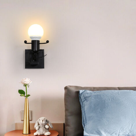Applique Murale Vintage, Lampe Murale Industrielle, E27 Lampe Moderne Pour Couloir Cuisine Chambre