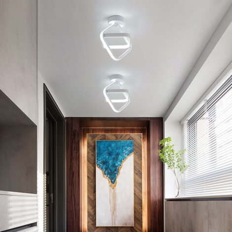 LED Plafonnier, Plafonnier LED Salon Moderne, Lumières de Couloir, Lumière Blanche Froide 6000K, pour Salon Couloir Chambre Balcon, diamètre 22CM