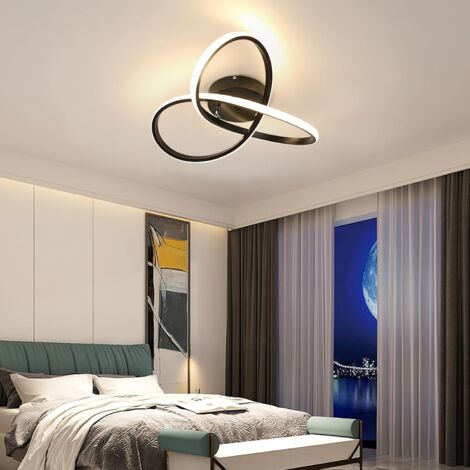 Plafonnier LED Dimmable Moderne, 36W 4050LM Luminaire Plafonnier LED avec Télécommande 3000K-6500K, Plafonnier LED pour Chambre Salon, Nior, 40cm