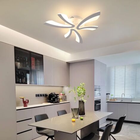 GOECO Plafonnier LED moderne Forme de fleur créative Lampe de Plafond 36W Pour salon chambre à coucher salle à manger bureau Blanc Lumière Blanche Chaude 3000K