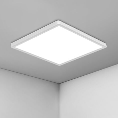 Goeco – Plafonnier LED 36W IP44 3240LM 6500K carré 30x30cm – Éclairage blanc froid pour espaces humides – Installation simple (1/5)