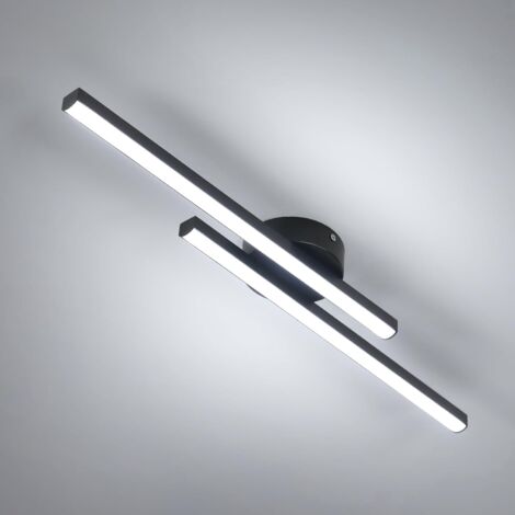 Plafonnier LED Dimmable, 20W Luminaire Moderne Plafonnier avec 2 Longues Bandes, Lampe Lumière 3000K-6500K Plafonnier Moderne pour Salon Chambre Cuisine Salle à Manger