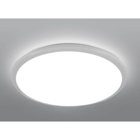 Goeco – Plafonnier LED rond 24W – IP54 étanche pour salle de bain – 6500K blanc froid – Diamètre 30 cm – Éclairage efficace pour espaces humides