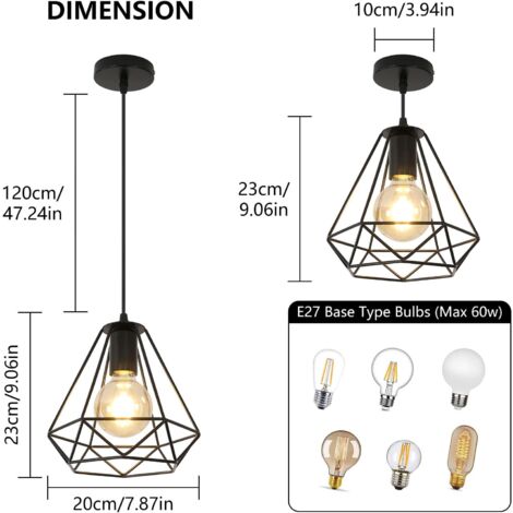 Suspension Luminaire Lustre Cuisine Moderne Noir E Suspensions D Clairage Int Rieur En