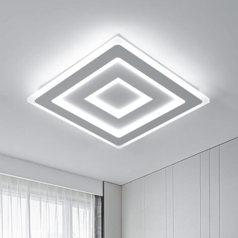 Comely moderne vierkante LED-plafondlamp 52W 5850LM, acryl plafondlamp 40cm met helder wit licht 6500K, energiezuinige plafondkroonluchter voor woonkamer, keuken, kantoor