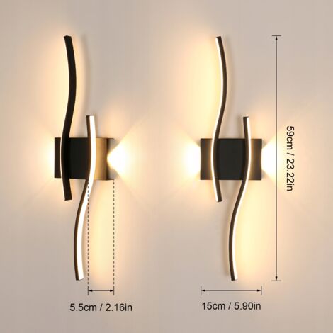 Aiskdan Applique Murale IntéRieure LED, Lampe Murale Moderne 20W