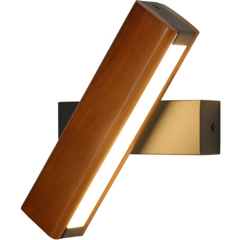 GOECO
Murale LED, 4W 400LM luminaire mural interieur en bois 360° Rotatif, 3000K blanc chaud Lampe de Mur pour Chambre, Salon, Bureau, Couloir
