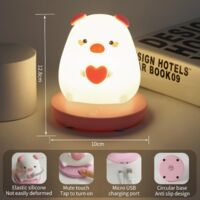 Veilleuse LED Enfant – Silicone Doux – 7 Couleurs – Recharge USB – Neuf - Décoration