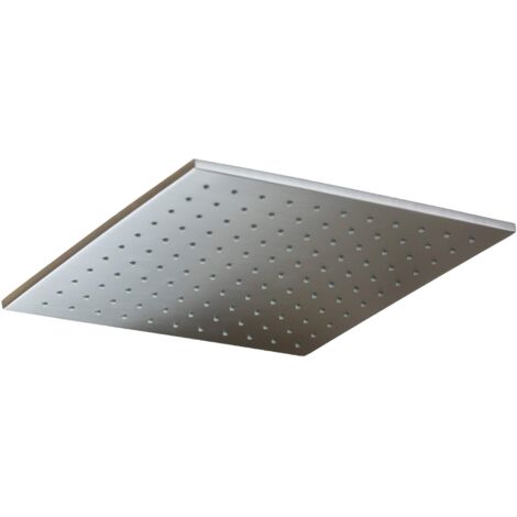 Quadratischer Duschkopf 200 x 200 in gebürsteter Stahlfarbe Paffoni SYNCRO ZSOF075ST  Steel Looking