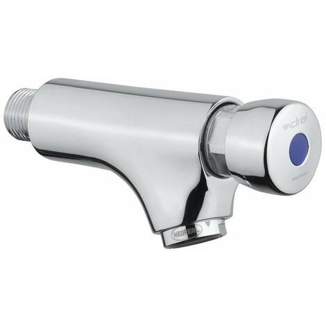 Wandmontierter zeitgesteuerter Waschtischhahn mit Druckknopf Idral Classic 08000/E  Chrom